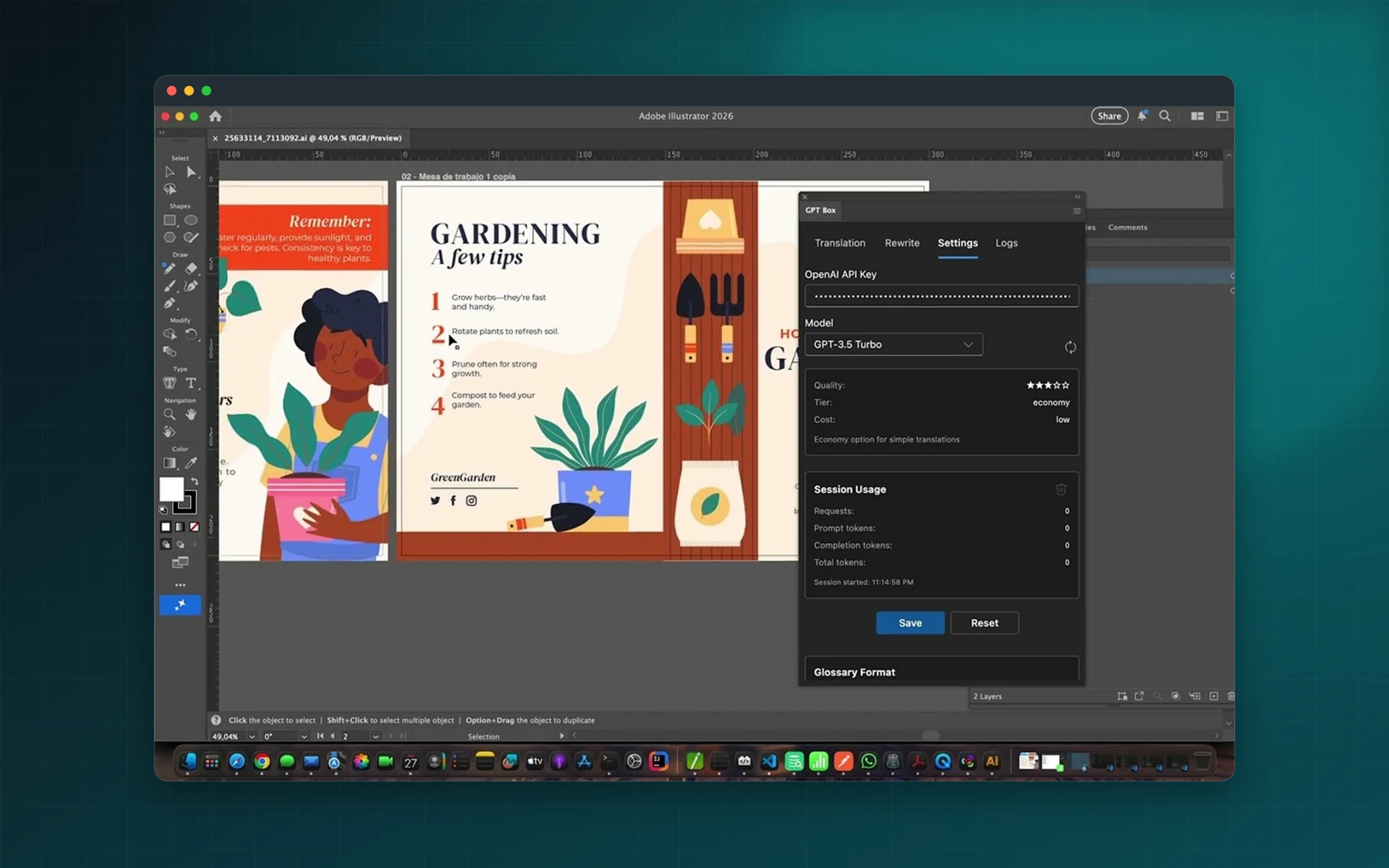 GPT Box for Adobe Illustrator: see it inside the app