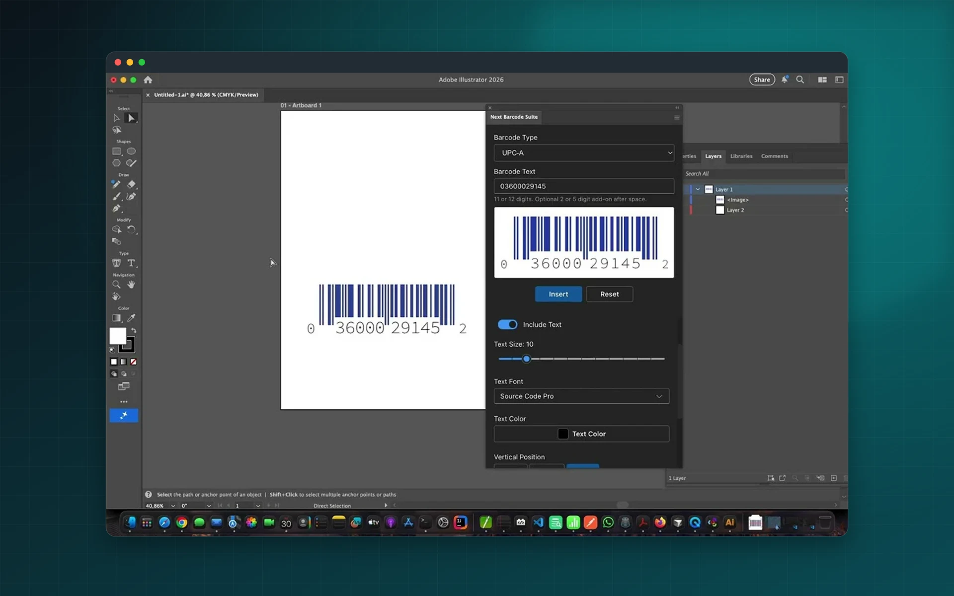 Next Barcode Suite für Adobe Illustrator
