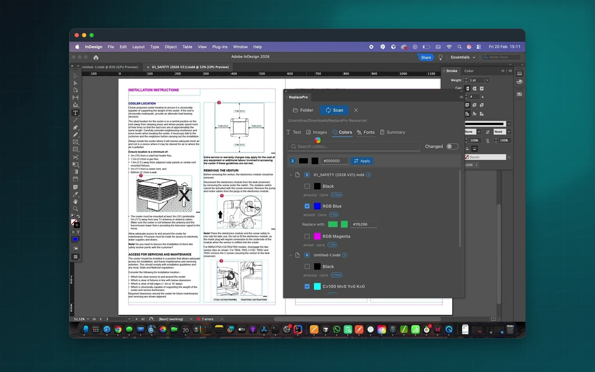ReplacePro for Adobe InDesign: see it inside the app