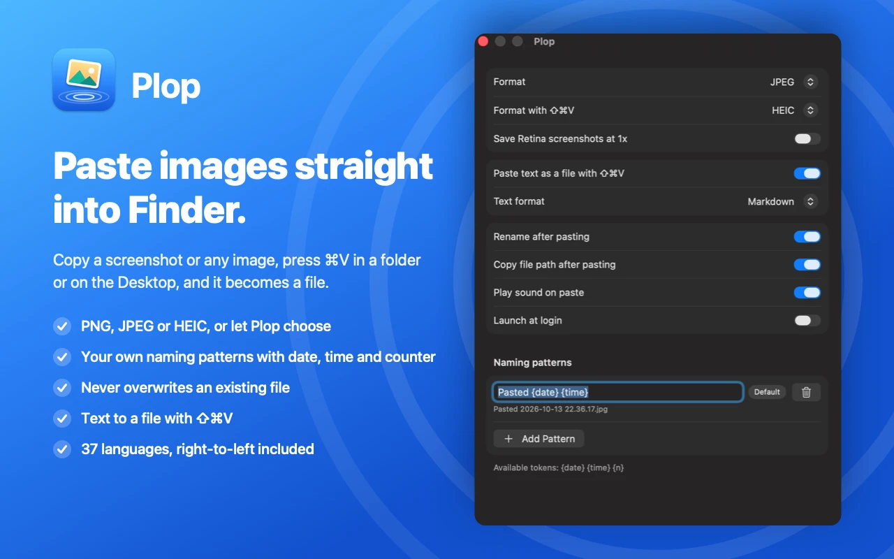 Plop for Mac