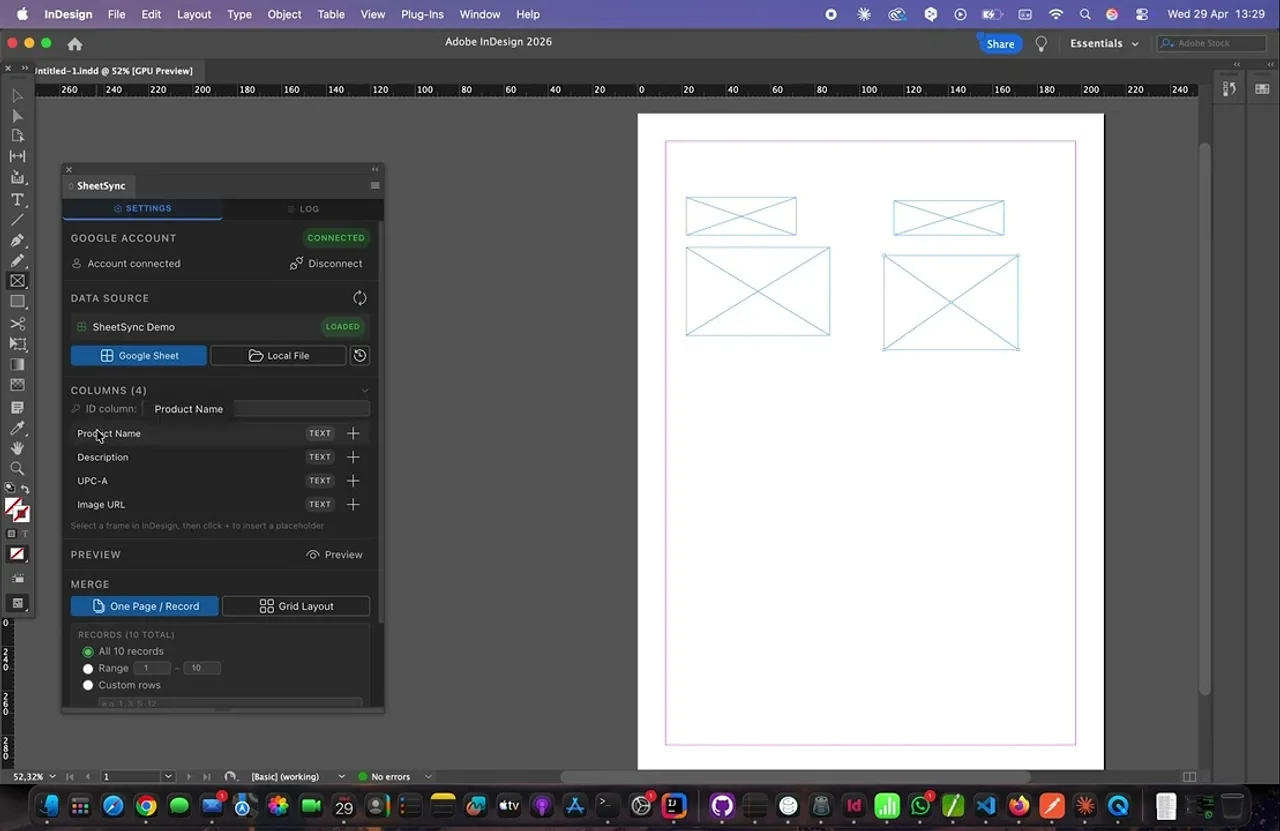SheetSync: merge Google Sheets data into your layouts